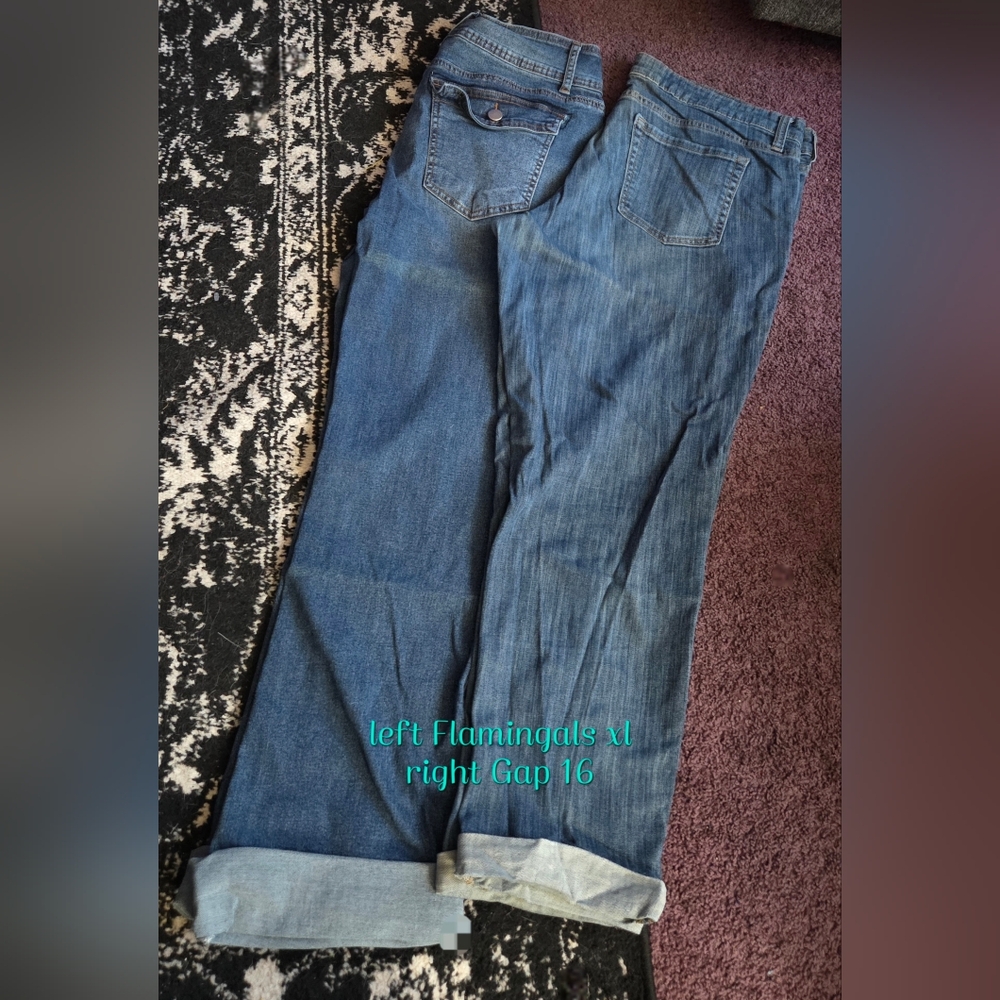 GAP/Flemingos Women's Boot Cut Jeans - Medium Blue Wash Bundle #7